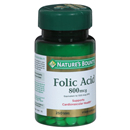 Nature's Bounty Folic Acid Maximum Strength 800mcg Vitamin Supplement Tablets