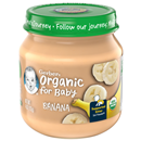 Gerber 1st Foods Organic for Baby Baby Food, Banana, 4 oz Jar