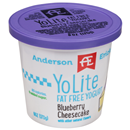 Anderson Erickson Yo Lite Fat Free Blueberry Cheesecake Yogurt