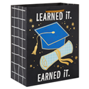 Hallmark 9.6" Medium Graduation Gift Bag (Learned It, Earned It)