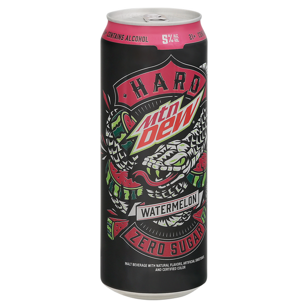 Mtn Dew Malt Beverage, Zero Sugar, Watermelon