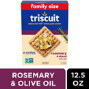 Triscuit Rosemary & Olive Oil Whole Grain Wheat Crackers, Family Size, 12.5 Oz