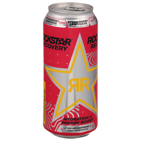 Rockstar Energy Drink, Strawberry Peach 16 Fl Oz, Energy