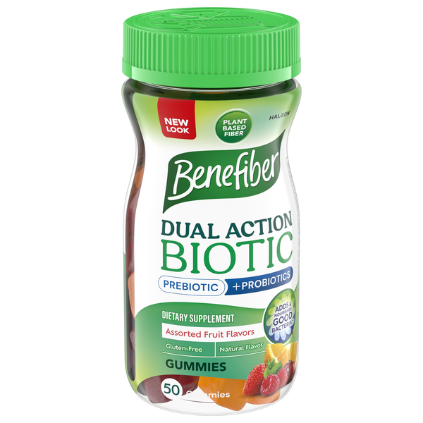 Benefiber Prebiotic Fiber Supplement Gummies With Probiotics For