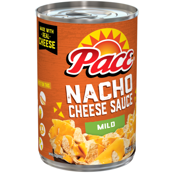 Pace Mild Nacho Cheese Sauce – 10.5oz Can, Real Cheese, Smooth & Creamy Dip For Chips, Hot Dogs, Fries & Pretzels-434050