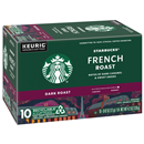 Starbucks French Roast Roast Coffee K-Cups 10-0.42 oz ea