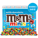 M&M'S Minis Milk Chocolate Candy, Sharing Size 9.4 oz Bag