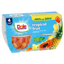 Dole Tropical Fruit In 100% Fruit Juice 4 Count