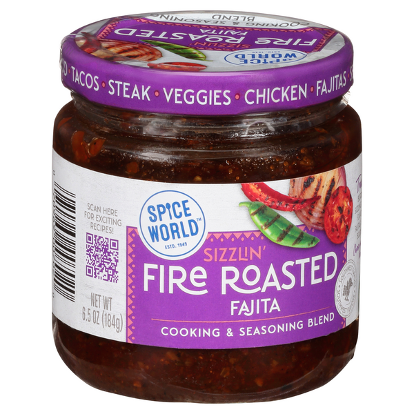 Spice World Sizzlin' Fire Roasted Fajita Cooking & Seasoning Blend