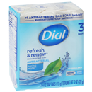 Dial Spring Water Antibacterial Deodorant Soap 3-4 Oz Bars