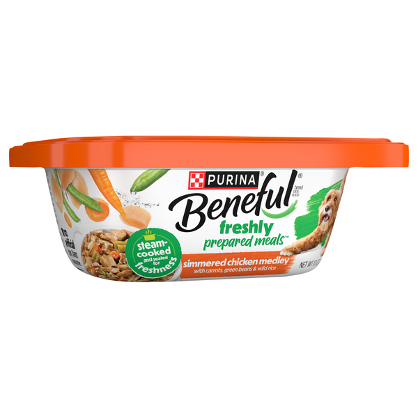 Purina Beneful Prepared Meals Simmered Chicken Medley Adult Wet Dog Food - 10 oz. Plastic Tub