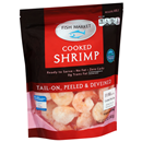 Fish Market Cooked Shrimp, Tail-On, Peeled & Deveined 51/60Ct