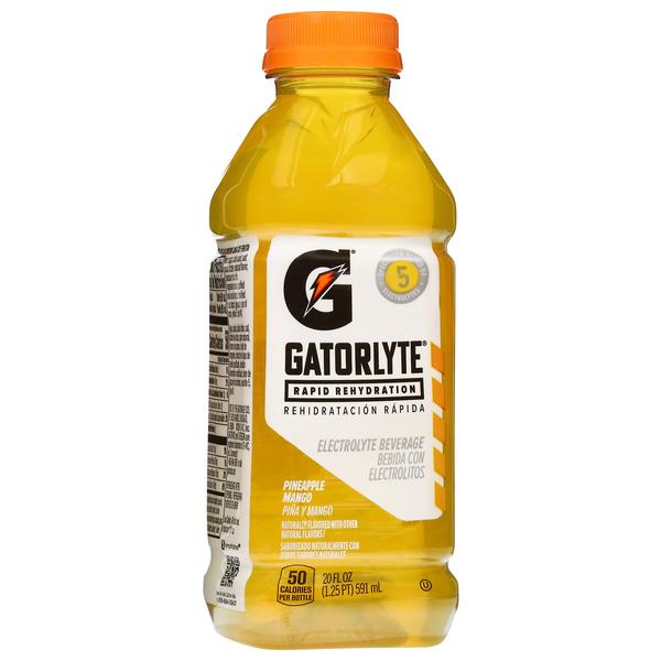 Gatorlite Gatorlyte Electrolyte Beverage, Rapid Rehydration, Pineapple Mango | Hy ...