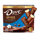 Dove Minis Ice Cream Bars, Vanilla & Chocolate, Variety Pack, 10Ct
