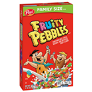 Post Fruity Pebbles Cereal, Sweetened Rice, Family Size