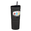 bubba Envy S Vacuum-Insulated Stainless Steel Tumbler with Straw and Matte Black with Clear Lid