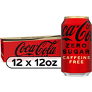 Coca-Cola Zero Sugar Caffeine-Free Soda Soft Drink, 12 Pack