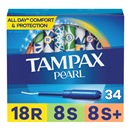 Tampax Pearl Triple Pack Regular/Super/Super+ Absorbency Plastic Unscented Tampons
