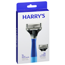 Harry's Men's Razor With 2Ct 5 Blade Cartridges - Indigo Blue