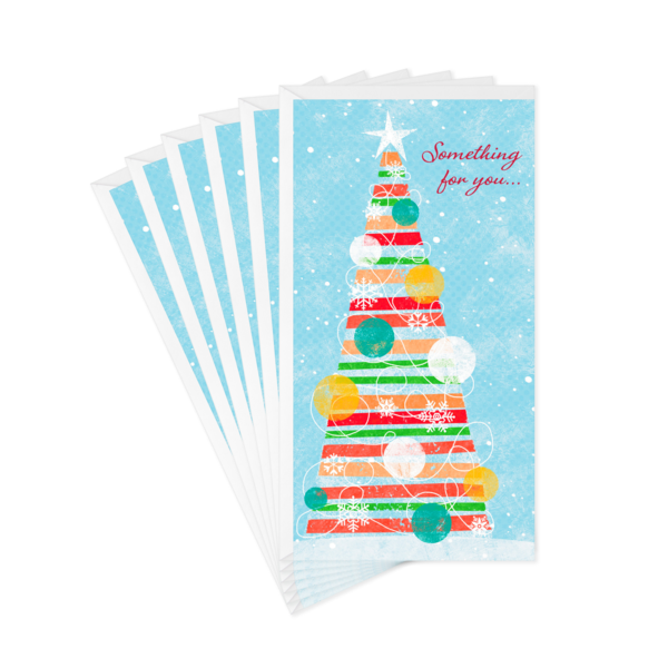 Hallmark Holiday Money or Gift Card Holders, Christmas Tree (6 Cards with  Envelopes) #10