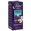 Poise Pads Overnight Ultra Thin With Wings, 8 Extra Absorbent, Long
