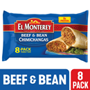 El Monterey Beef & Bean Chimichangas 8Pk