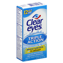 Clear Eyes, Eye Drops, Lubricant/Redness Reliever, Triple Action Relief