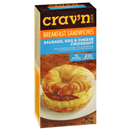 Crav'n Flavor Breakfast Sandwiches Sausage, Egg & Cheese Croissant 2Ct