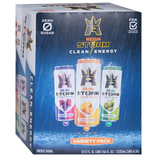 Reign Storm Energy Drink, Variety Pack, 12Pk | Hy-Vee Aisles