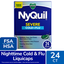 Vicks NyQuil, Severe Cough, Cold & Flu Relief, Relives Fever, Sore Throat, Minor Aches, Nasal Congestion, Cough LiquiCaps