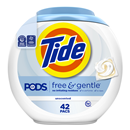 Tide PODS Free & Gentle Laundry Detergent Unscented 42Ct