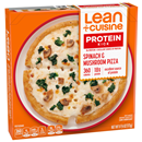 Lean Cuisine Frozen Meal Spinach and Mushroom Frozen Pizza, Protein Kick Microwave Meal, Microwave Pizza Dinner, Frozen Dinner for One
