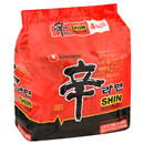 Nongshim Noodle Soup, Shin Ramyun, Gourmet Spicy, Family Pack 4-4.2 oz Pks